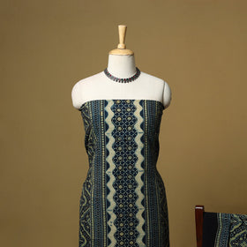 Kutch hand natural dyed cotton 2pc unstitched dress