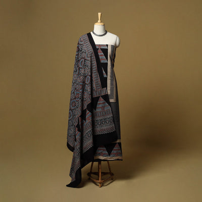 Kutch hand natural dyed cotton 2pc unstitched dress