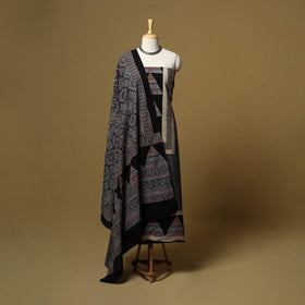 Kutch hand natural dyed cotton 2pc unstitched dress