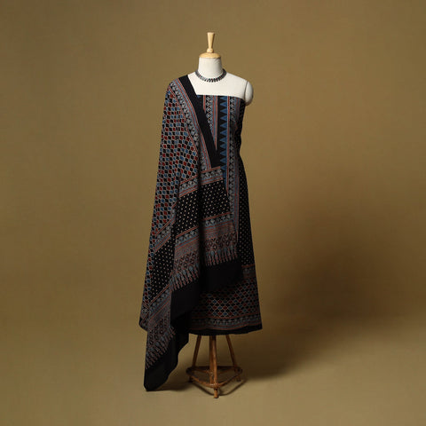 Kutch hand natural dyed cotton 2pc unstitched dress