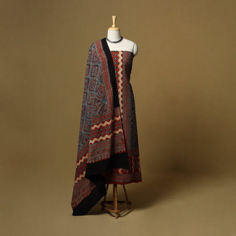 Kutch hand natural dyed cotton 2pc unstitched dress