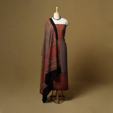 Kutch hand natural dyed cotton 2pc unstitched dress