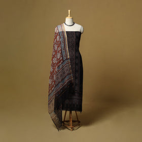 Kutch hand natural dyed kota doria cotton 3pc unstitched