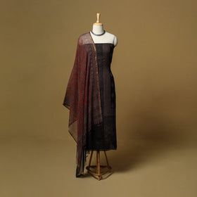 Kutch hand natural dyed kota doria cotton 3pc unstitched