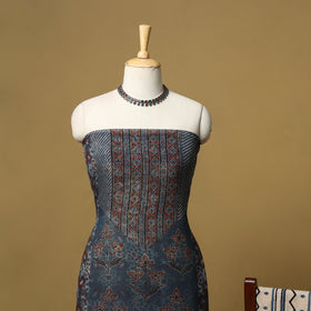 Kutch hand natural dyed kota doria cotton 3pc unstitched