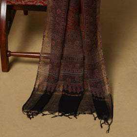 Kutch hand natural dyed kota doria cotton 3pc unstitched