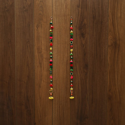 Kutch handmade bead work hanging (set of 2) 36 - handcrafted