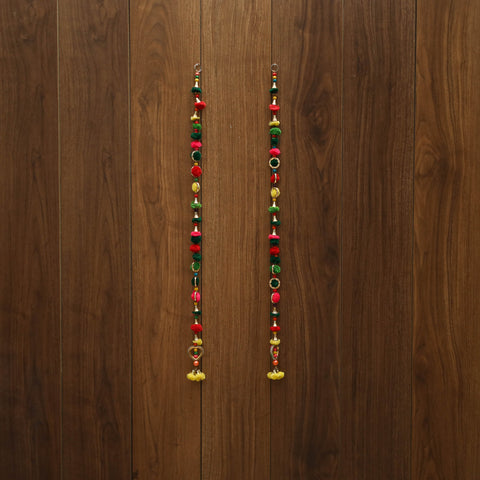 Kutch handmade bead work hanging (set of 2) 36 - handcrafted