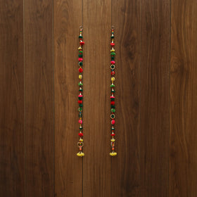 Kutch handmade bead work hanging (set of 2) 36 - handcrafted