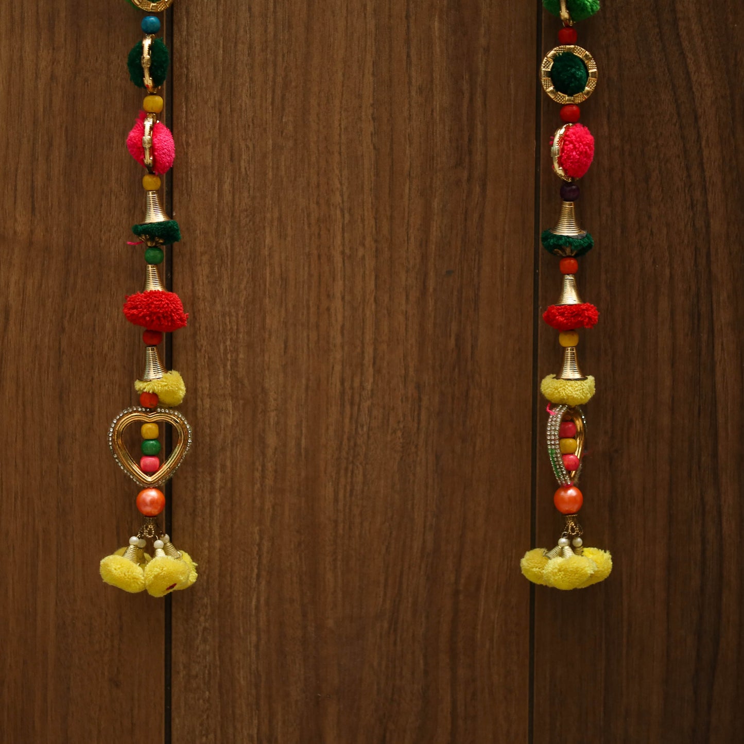 Kutch handmade bead work hanging (set of 2) 36 - handcrafted