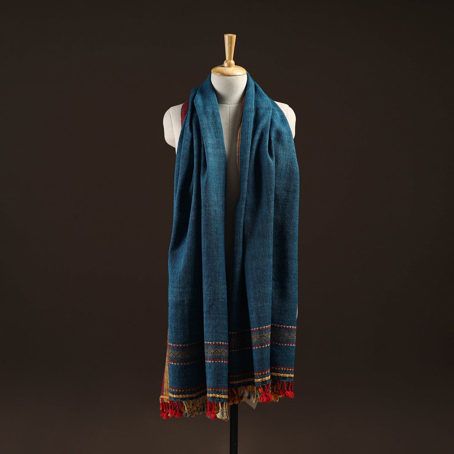 Kutch handspun handwoven desi wool shawl 39 - handcrafted