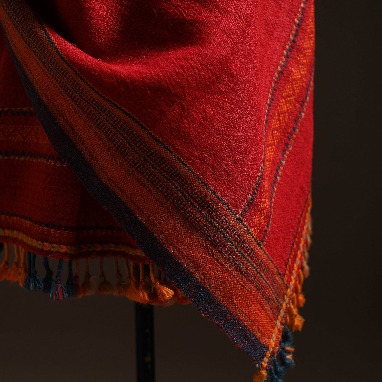 Kutch handspun handwoven desi wool shawl 41 - handcrafted