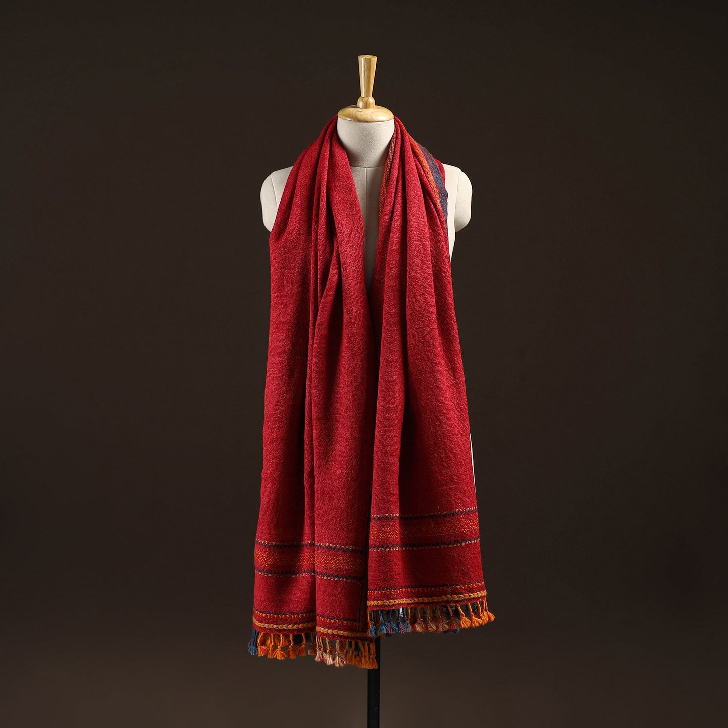 Kutch handspun handwoven desi wool shawl 41 - handcrafted