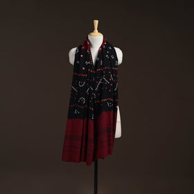 Kutch handwoven bandhani merino wool shawl 02 - handcrafted