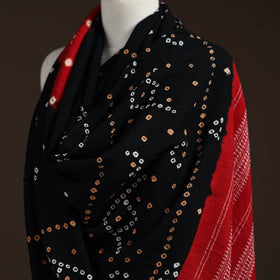 Kutch handwoven bandhani merino wool shawl 03 - handcrafted