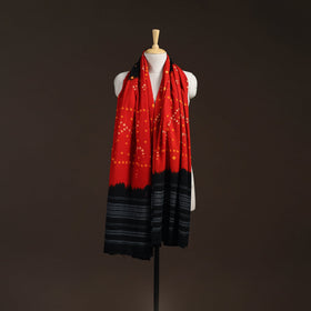 Kutch handwoven bandhani merino wool shawl 04 - handcrafted