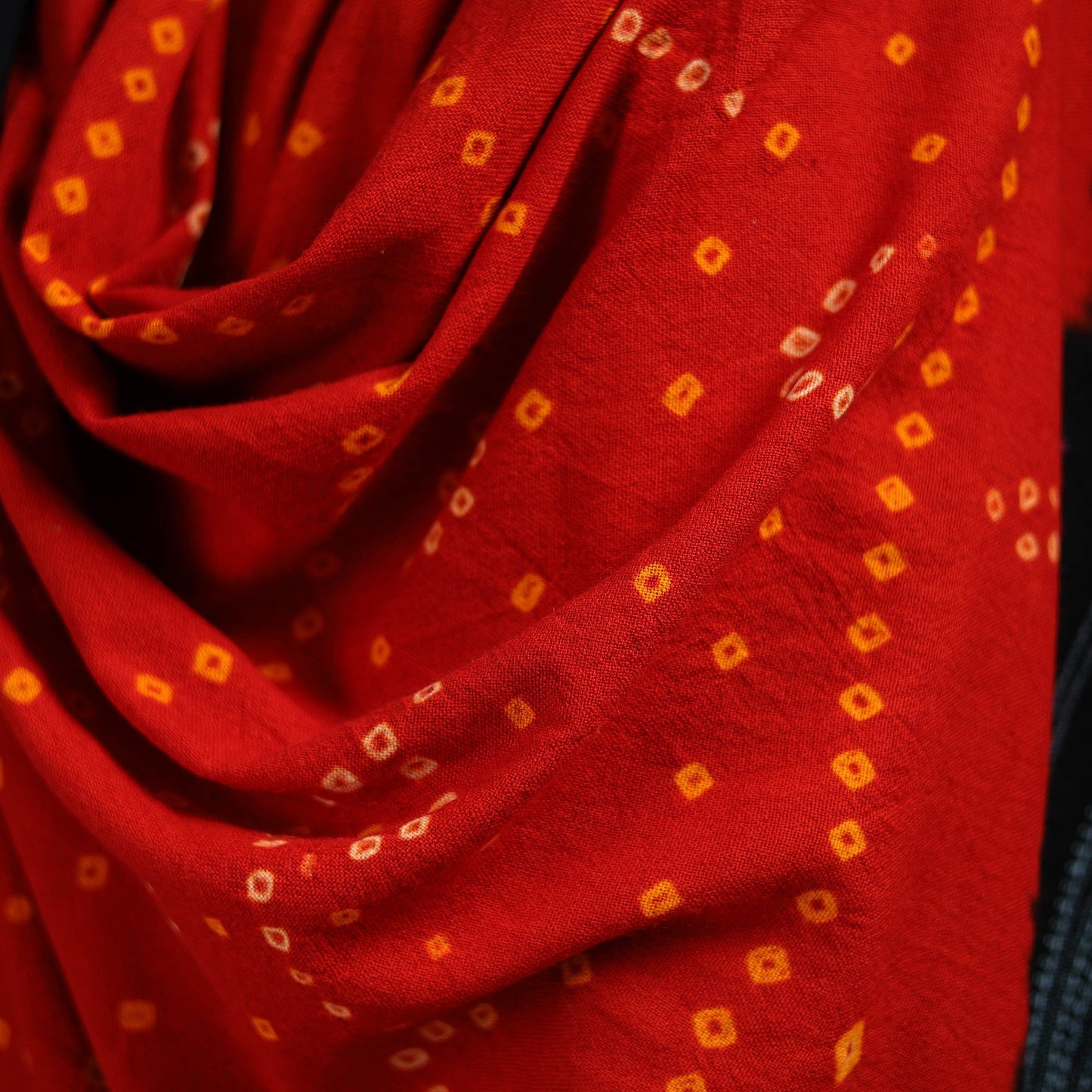 Kutch handwoven bandhani merino wool shawl 04 - handcrafted