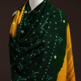 Kutch handwoven bandhani merino wool shawl 05 - handcrafted