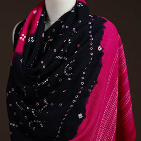 Kutch handwoven bandhani merino wool shawl 06 - handcrafted