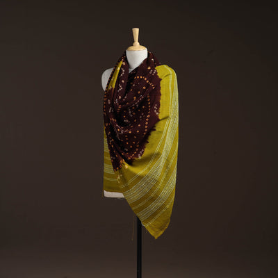 Kutch handwoven bandhani merino wool shawl 07 - handcrafted