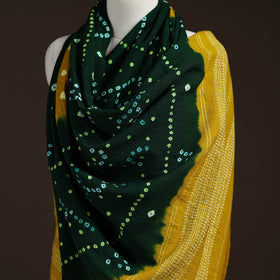 Kutch handwoven bandhani merino wool shawl 09 - handcrafted