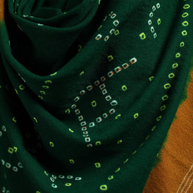 Kutch handwoven bandhani merino wool shawl 12 - handcrafted