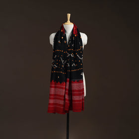 Kutch handwoven bandhani merino wool shawl 13 - handcrafted