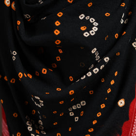 Kutch handwoven bandhani merino wool shawl 13 - handcrafted