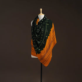 Kutch handwoven bandhani merino wool shawl 16 - handcrafted