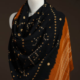 Kutch handwoven bandhani merino wool shawl 17 - handcrafted