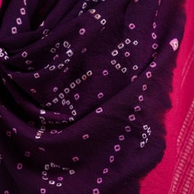 Kutch handwoven bandhani merino wool shawl 19 - handcrafted