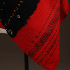 Kutch handwoven bandhani merino wool shawl 20 - handcrafted