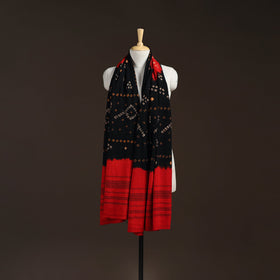 Kutch handwoven bandhani merino wool shawl 20 - handcrafted