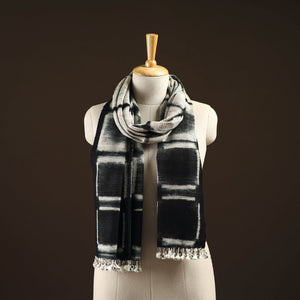 Kutch handwoven clamp dyed merino wool x katia silk shibori