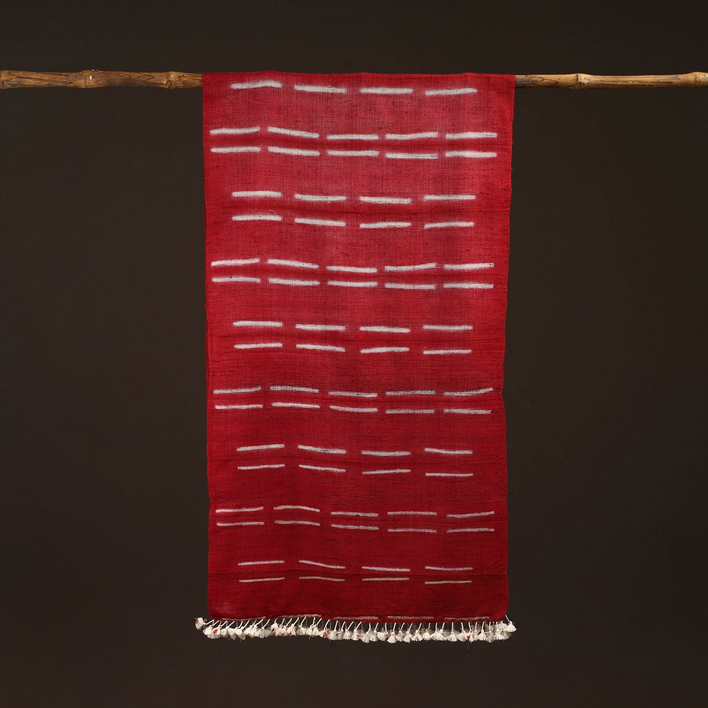 Kutch handwoven clamp dyed merino wool x katia silk shibori