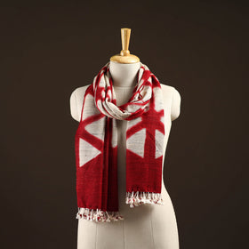 Kutch handwoven clamp dyed merino wool x katia silk shibori