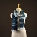 Kutch handwoven clamp dyed merino wool x katia silk shibori