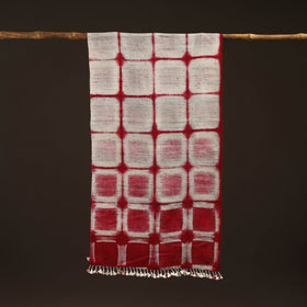 Kutch handwoven clamp dyed merino wool x katia silk shibori