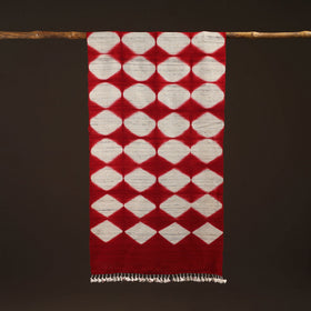 Kutch handwoven clamp dyed merino wool x katia silk shibori