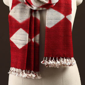 Kutch handwoven clamp dyed merino wool x katia silk shibori