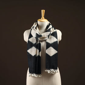 Kutch handwoven clamp dyed merino wool x katia silk shibori