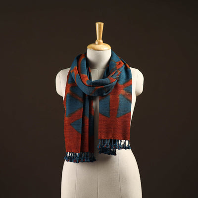 Kutch handwoven clamp dyed merino wool x katia silk shibori