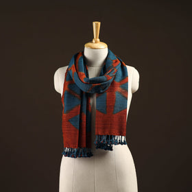 Kutch handwoven clamp dyed merino wool x katia silk shibori