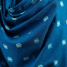 Kutch handwoven merino wool bandhani tie-dye shawl 124