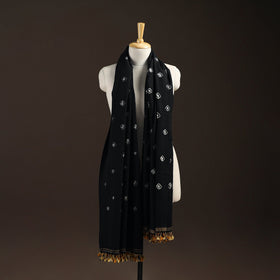 Kutch handwoven merino wool bandhani tie-dye shawl 127