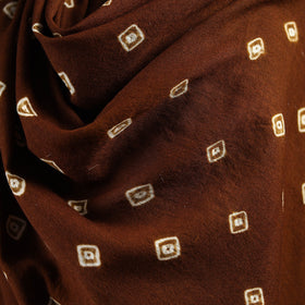 Kutch handwoven merino wool bandhani tie-dye shawl 129