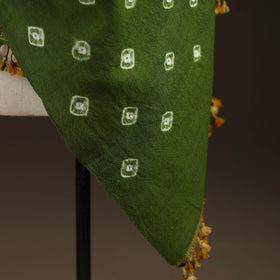 Kutch handwoven merino wool bandhani tie-dye shawl 130