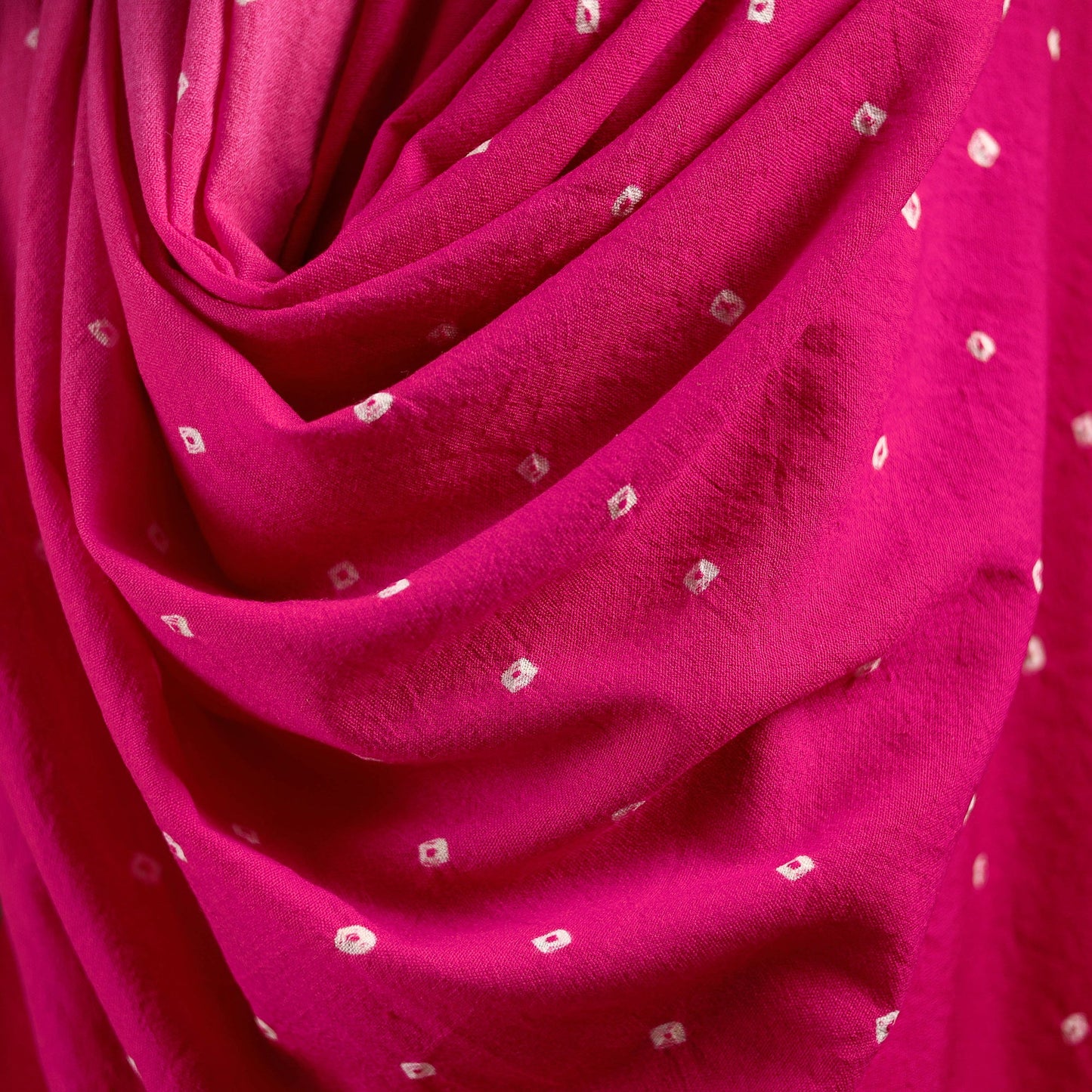 Kutch handwoven merino wool bandhani tie-dye shawl 134