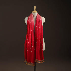 Kutch handwoven merino wool bandhani tie-dye shawl 140