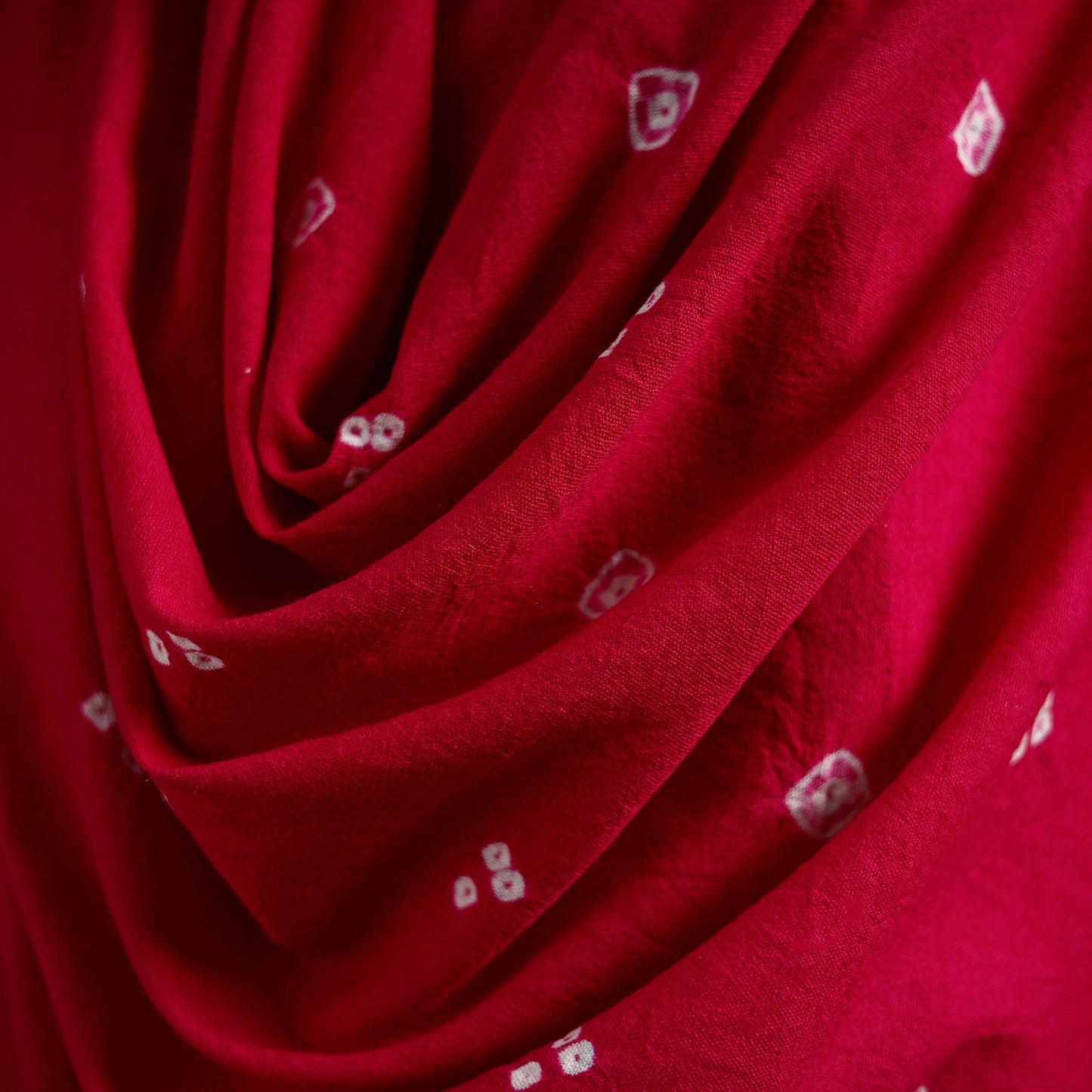 Kutch handwoven merino wool bandhani tie-dye shawl 26